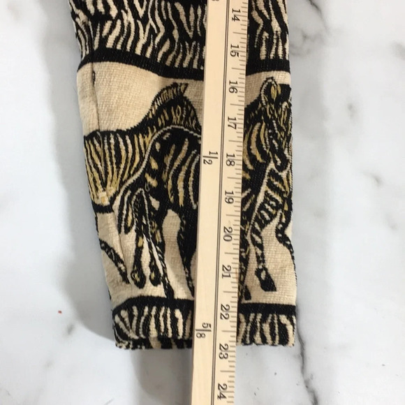 TanTrums Rare Jacket Womens M Vintage Brown Zebra Print Button Front Woven - Picture 11 of 11